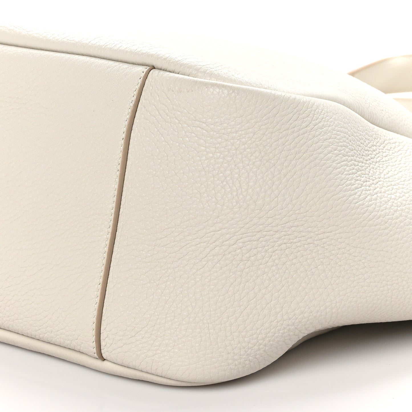 Grained Deerskin Bea Tote Blanc Vintage