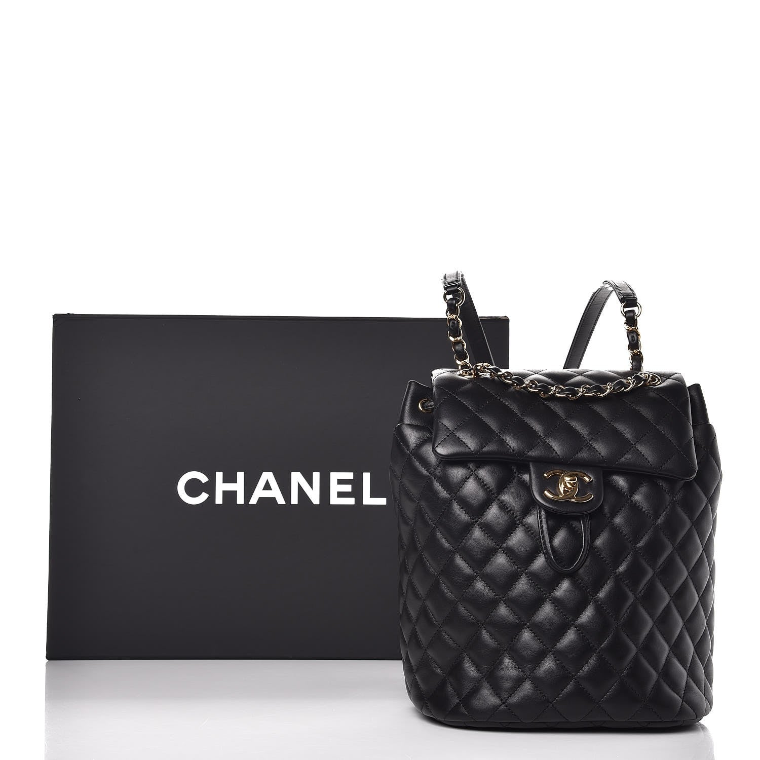 Chanel Calfskin Quilted Small Urban Spirit Backpack Black 8 of 8