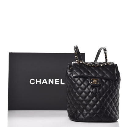 Chanel Calfskin Quilted Small Urban Spirit Backpack Black 8 of 8