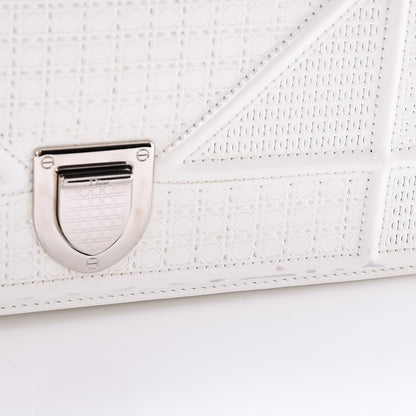 Christian Dior Patent Micro-Cannage Small Diorama Flap Bag White 7 of 11