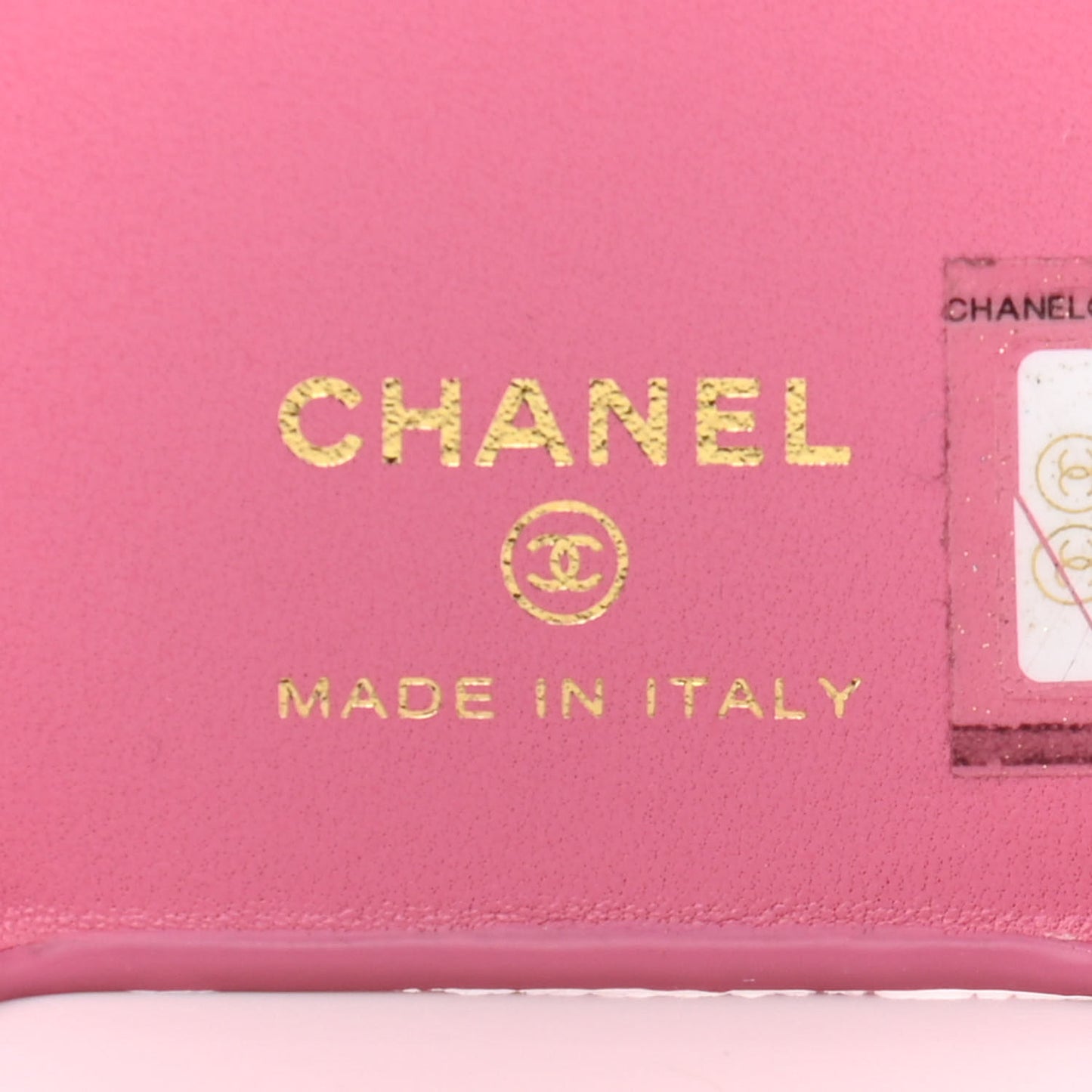 Lambskin Quilted Pearl Crush iPhone XII Pro Holder With Chain Pink