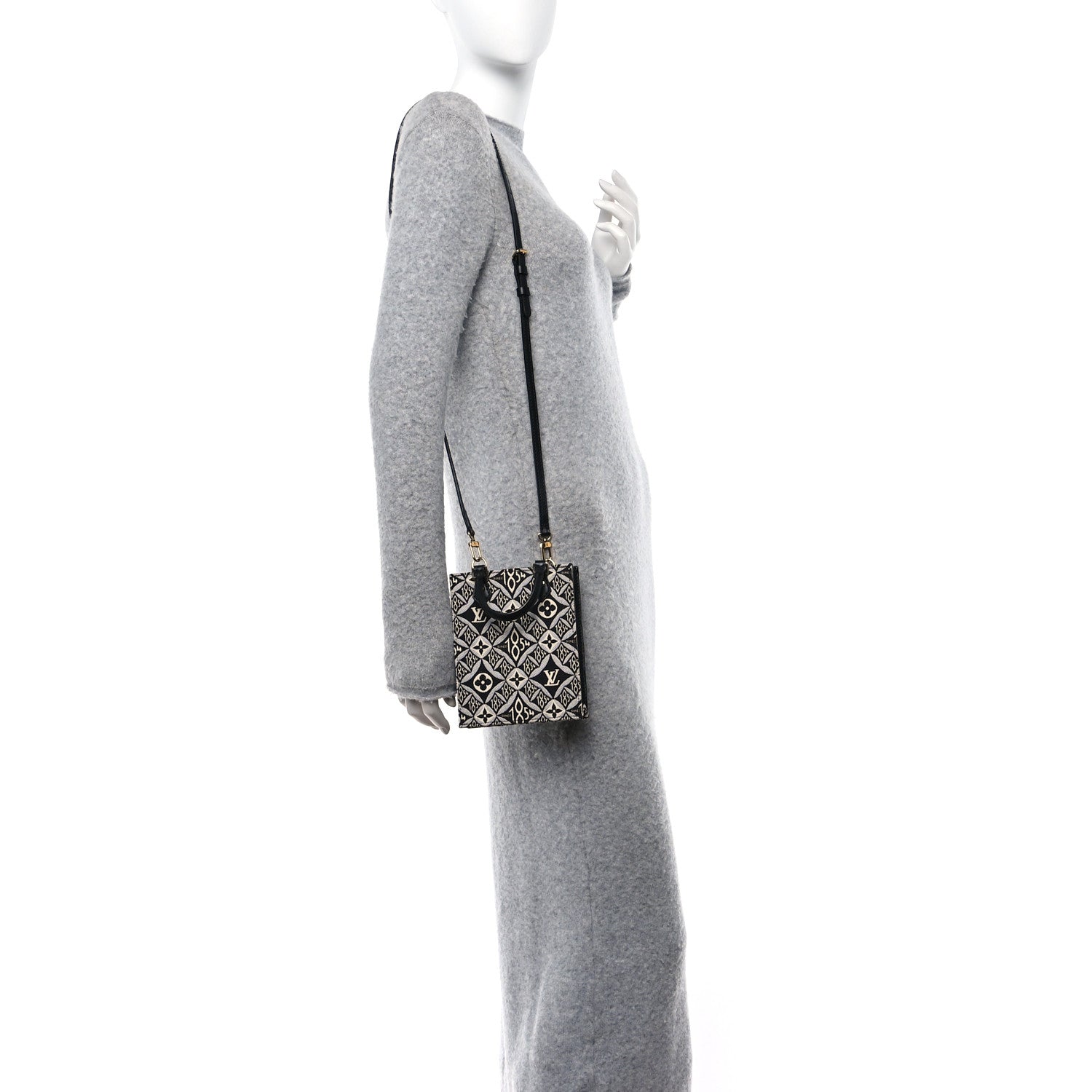 Louis Vuitton Jacquard Since 1854 Petit Sac Plat Grey 2 of 9