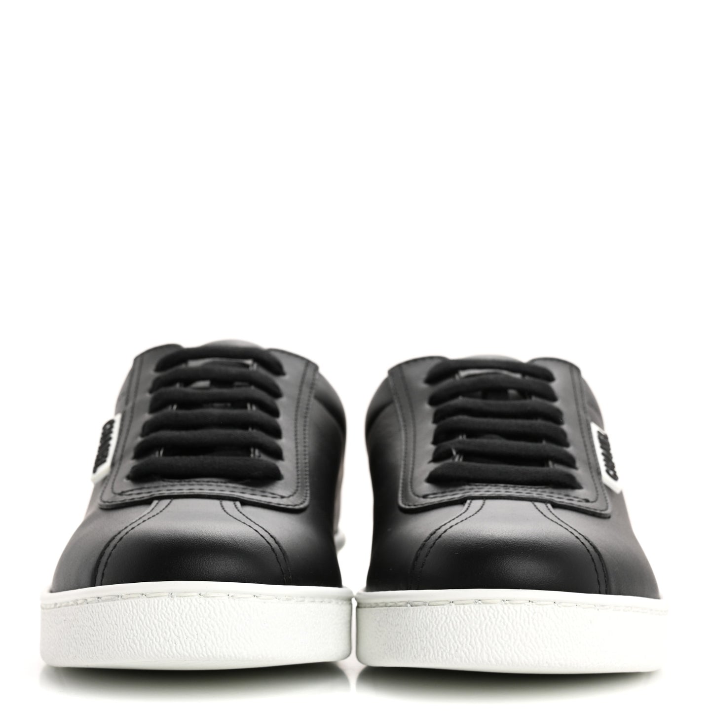 Calfskin CC Womens Sneakers 37.5 Black