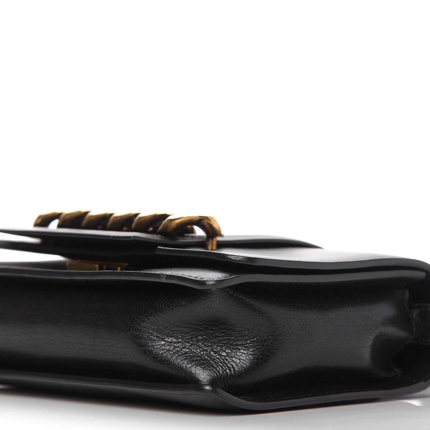 Goatskin Infinity Flap Bag Black