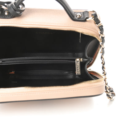 Chanel Caviar Quilted Medium CC Filigree Vanity Case Beige Black 5 of 11