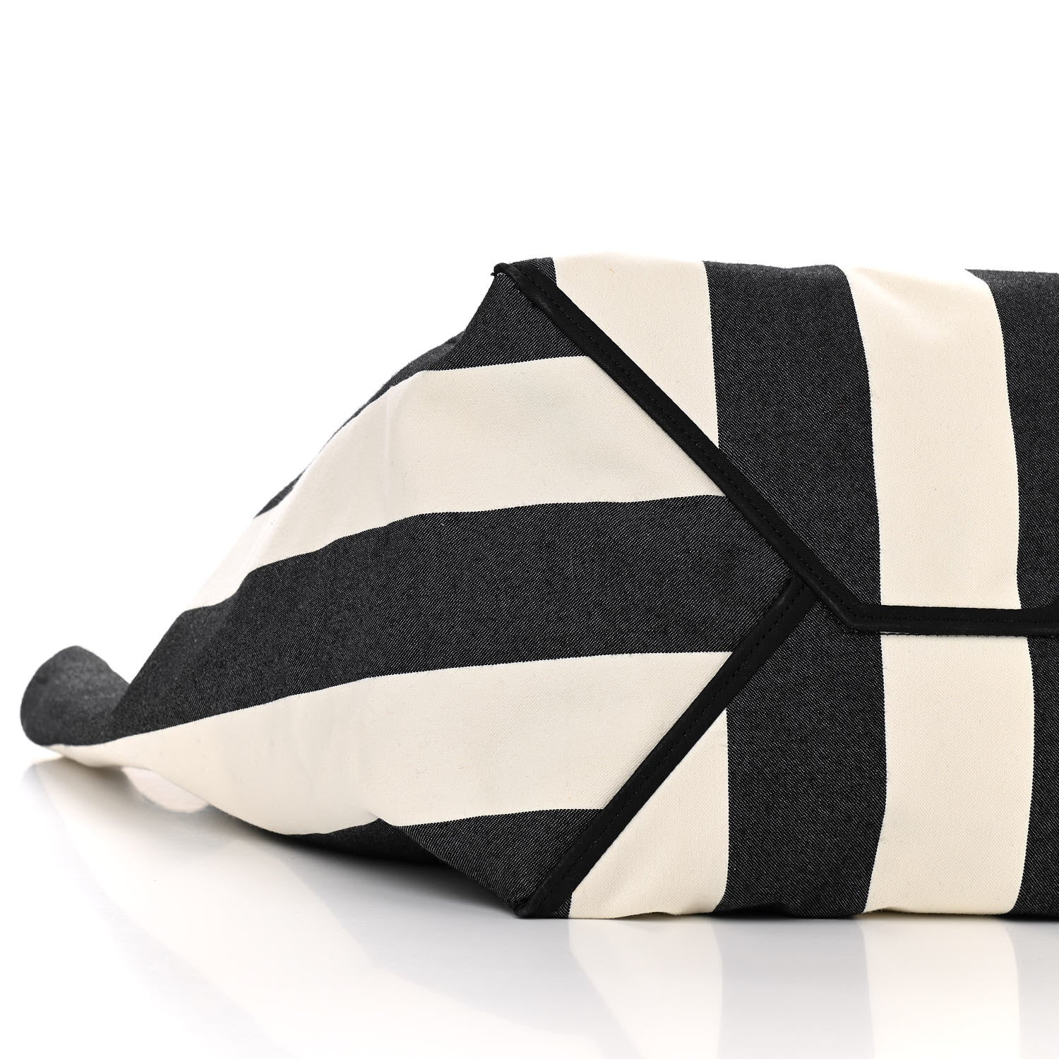 Celine Canvas Striped Large Phantom Cabas Black White 8 of 9