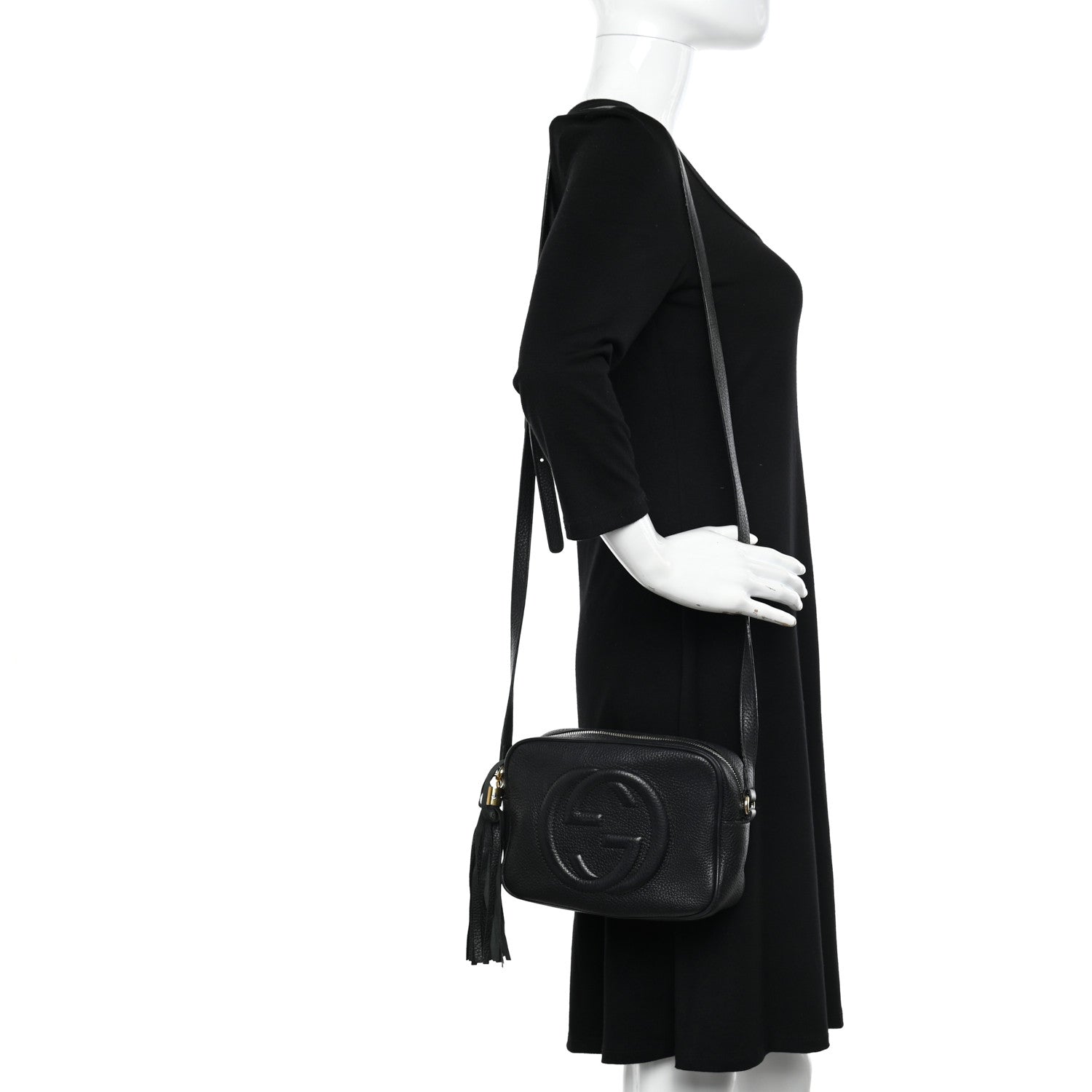 Gucci Pebbled Calfskin Small Soho Disco Bag Black 2 of 15