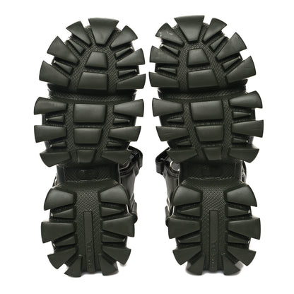 Prada Nappa Logo Embossed Thunder Sole 50mm Sport Sandals 38.5 Militare 5 of 8