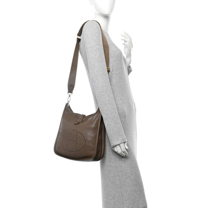 Hermes Taurillon Clemence Evelyne III PM Etoupe 2 of 10