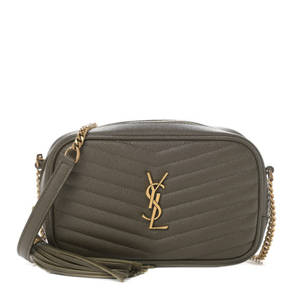 Saint Laurent Grain De Poudre Matelasse Monogram Mini Lou Camera Bag Seaweed 1 of 4