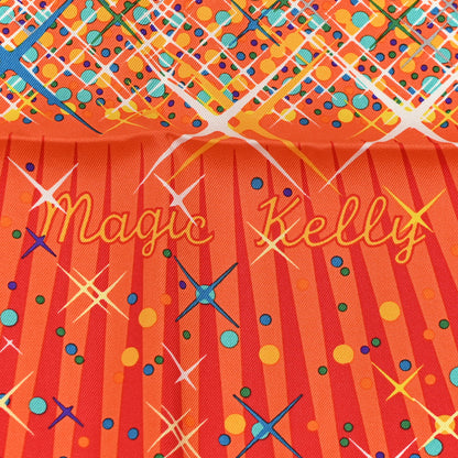 Hermes Silk Magic Kelly Scarf 90 Rouge Capucine Bouton d'Or 5 of 7
