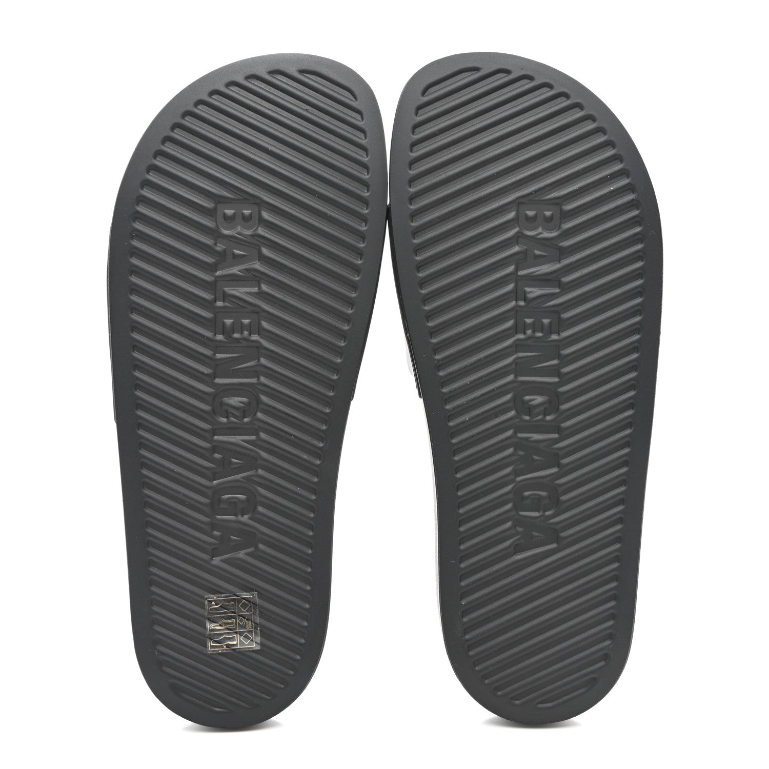 Balenciaga Rubber Paris Logo Womens Slide Sandals 39 Black 5 of 8