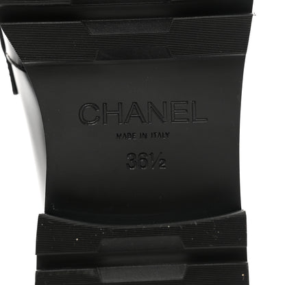 Chanel Calfskin Metal CC Loafers 36.5 Black 6 of 8