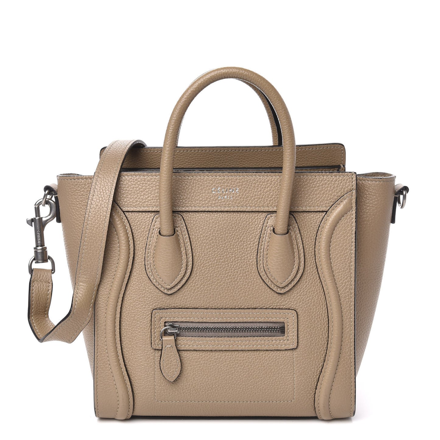Drummed Calfskin Nano Luggage Dune
