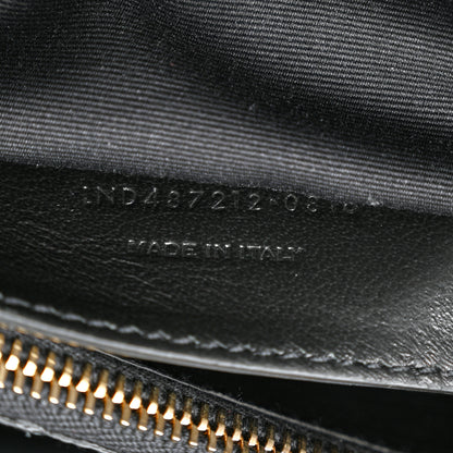 Saint Laurent Sheepskin Matelasse Chevron Monogram Large College Satchel Black 8 of 13