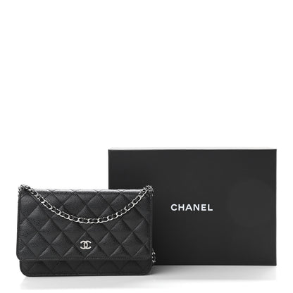 Chanel Caviar Quilted Wallet On Chain WOC Black 11 of 12