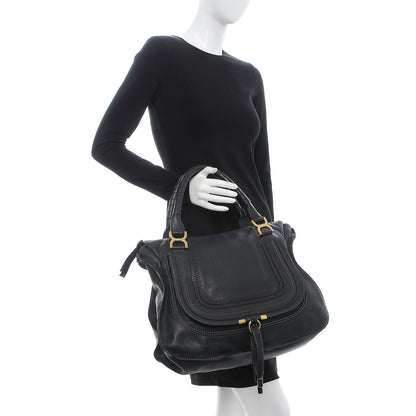 Chloe Calfskin Large Marcie Satchel Black 2 of 10