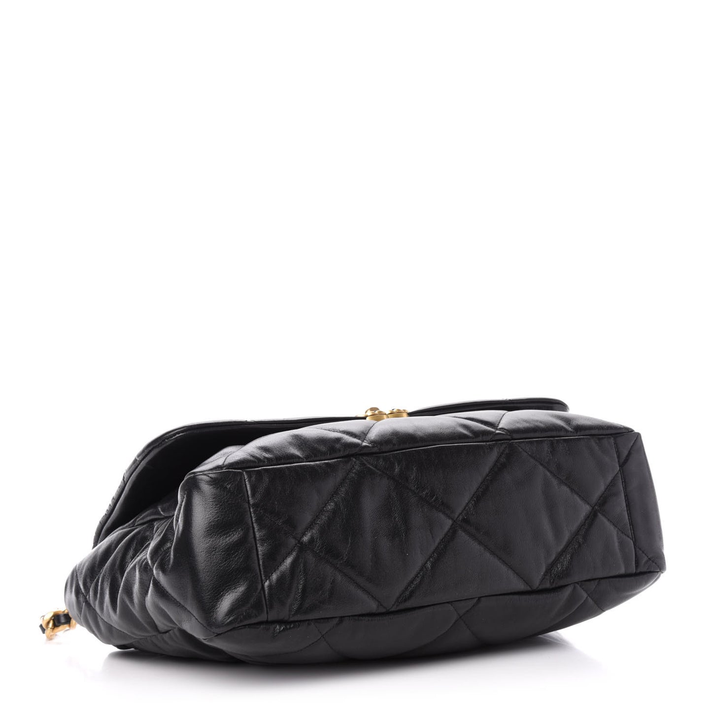 Goatskin Quilted Maxi 19 Flap Black