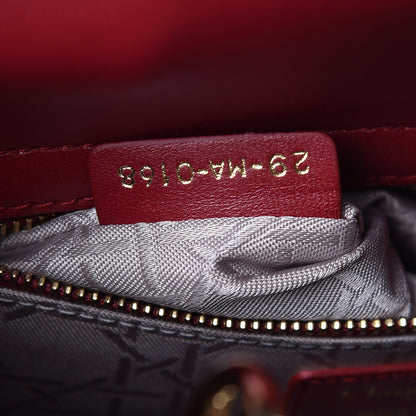 Christian Dior Lambskin Cannage Small My Lady Dior Red 7 of 12