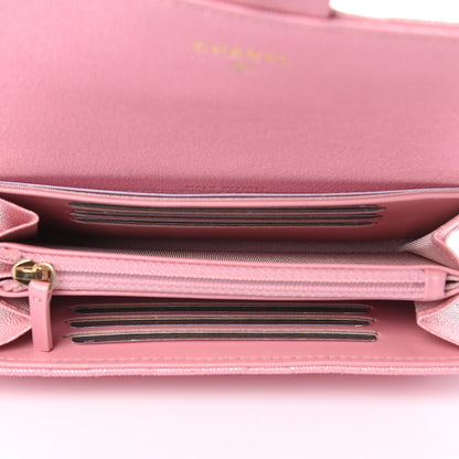 Chanel Iridescent Caviar Quilted Medium Flap Wallet Rose Pink 5 of 10