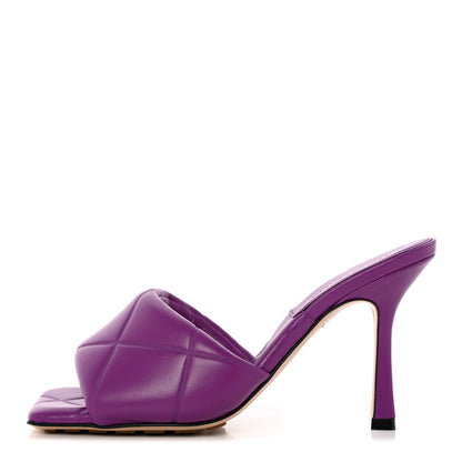 Bottega Veneta Nappa Quilted Rubber Lido Mule Sandals 37 Gumdrop 1 of 8