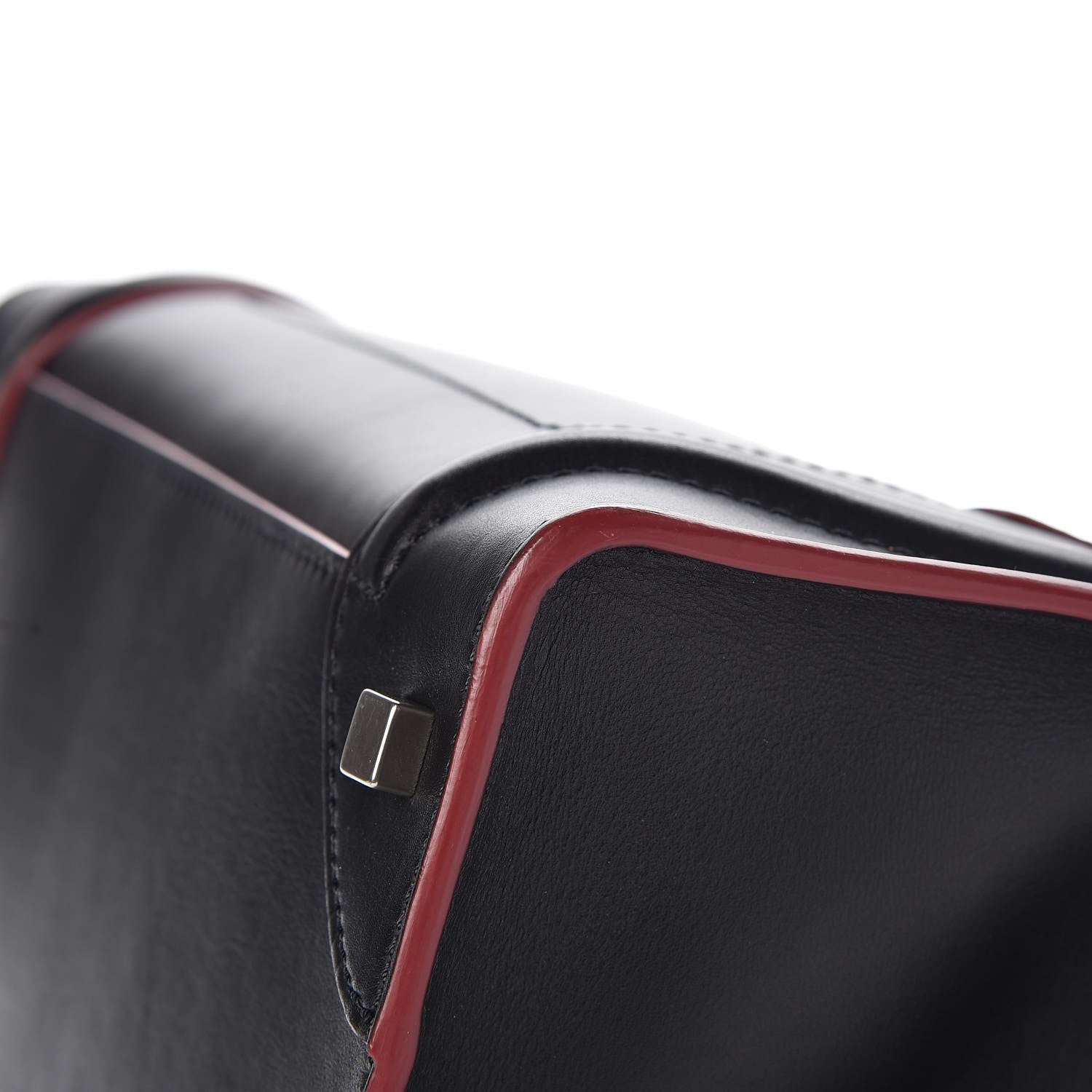 Celine Smooth Calfskin Mini Luggage Black Pink Trim 11 of 14