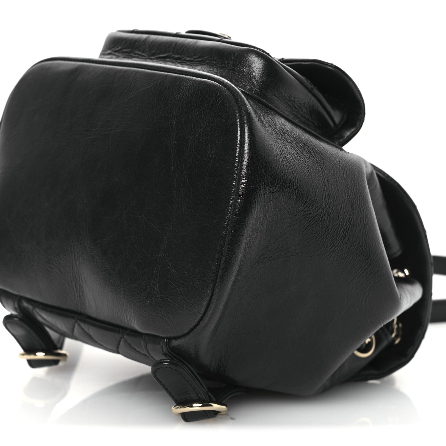 Chanel Lambskin Quilted Small Duma Drawstring Backpack Black 10 of 11