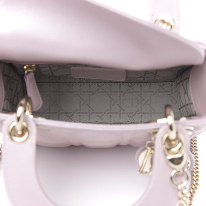 Christian Dior Metallic Lambskin Cannage Mini Lady Dior Lotus 5 of 9