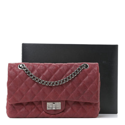 Chanel Washed Caviar Quilted 2.55 Reissue 225 Bijoux Chain Flap Red 11 of 13