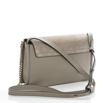 Chloe Suede Calfskin Small Faye Shoulder Bag Motty Grey 3 of 6