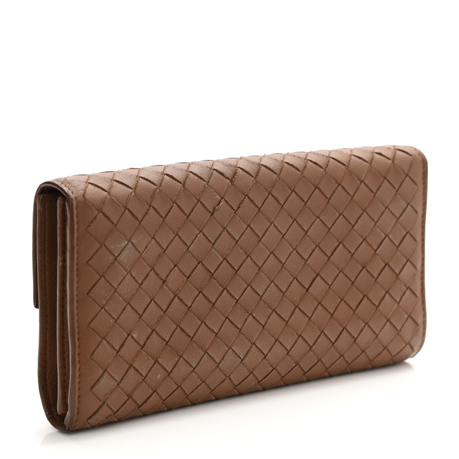 Bottega Veneta Nappa Intrecciato Continental Flap Wallet Brown 3 of 11