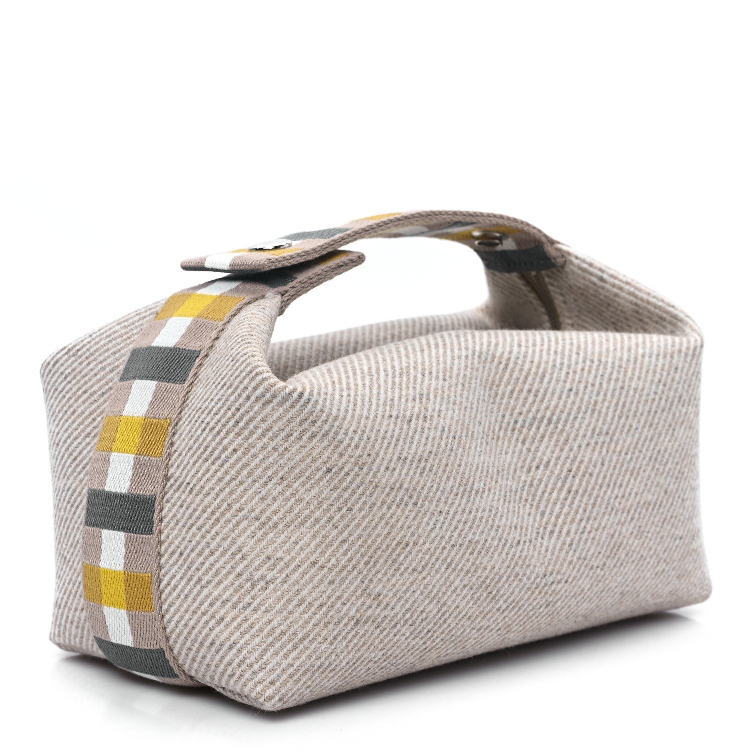 Hermes Wool Small Au Carre Bride-A-Brac Pouch Seigle 3 of 9