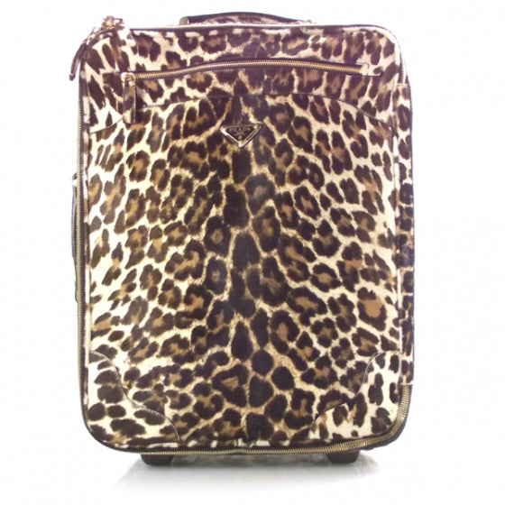 Calf Hair Leopard Print Rollaway