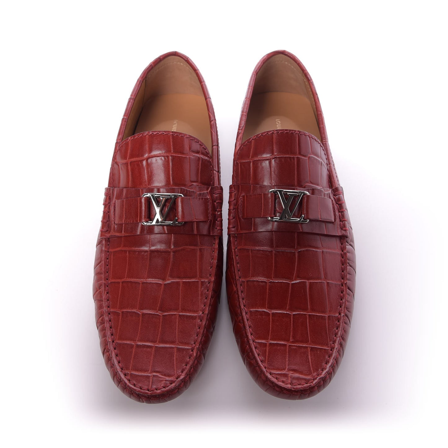 Alligator Hockenheim Moccasin Loafers 11 Red