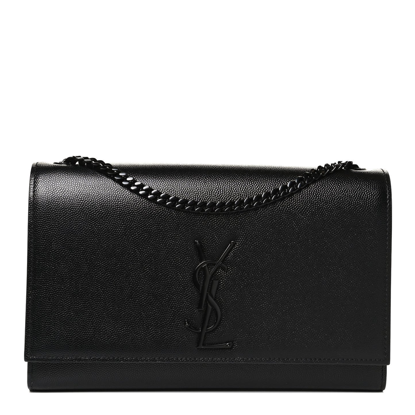 Grain De Poudre Medium Classic Monogram Kate Satchel Black