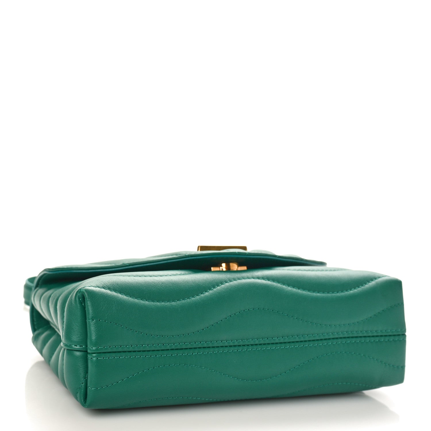 Louis Vuitton Calfskin New Wave Chain Bag MM NM Emerald 4 of 9