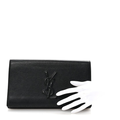Saint Laurent Calfskin Monogram Large Belle De Jour Clutch Black 2 of 6