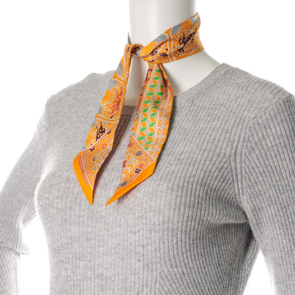 Hermes Silk Collections Imperiales Twilly Bouton D'Or Miel Vert 2 of 5