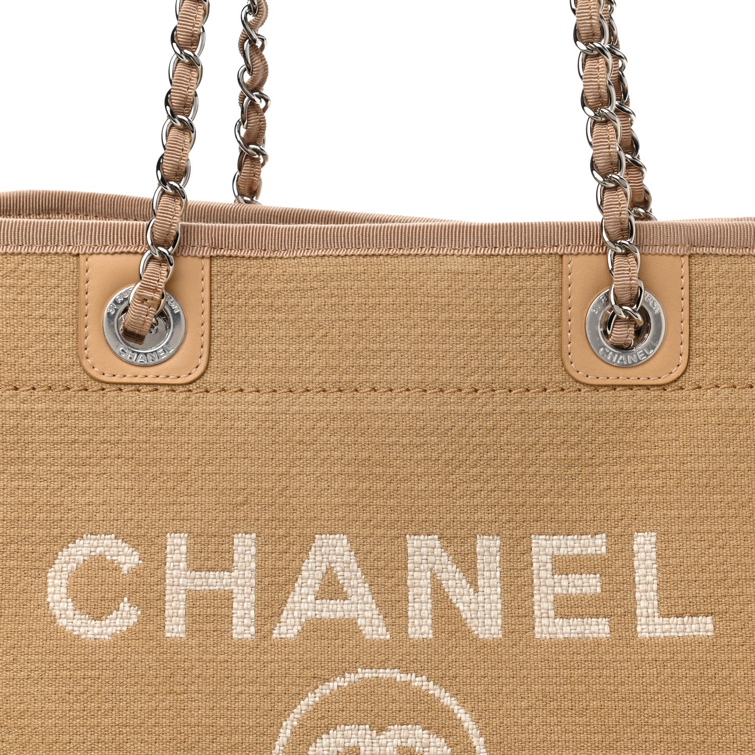 Chanel Mixed Fibers Small Deauville Tote Beige 9 of 12