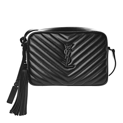 Saint Laurent Calfskin Matelasse Monogram Lou Camera Bag Black 1 of 10