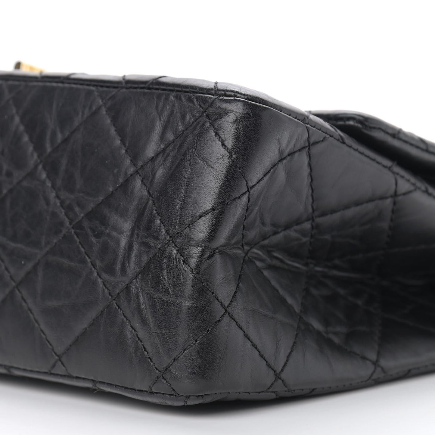 Aged Calfskin Quilted 2.55 Reissue 226 Flap Black