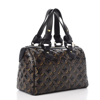 Louis Vuitton Monogram Sequins Eclipse Speedy 28 Black 3 of 9