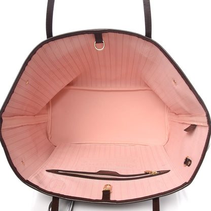 Louis Vuitton Damier Ebene Neo Neverfull MM Rose Ballerine 6 of 11