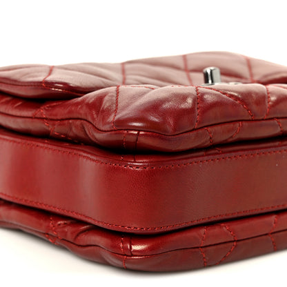 Chanel Lambskin Quilted Mini Chanel 3 Flap Red 10 of 11