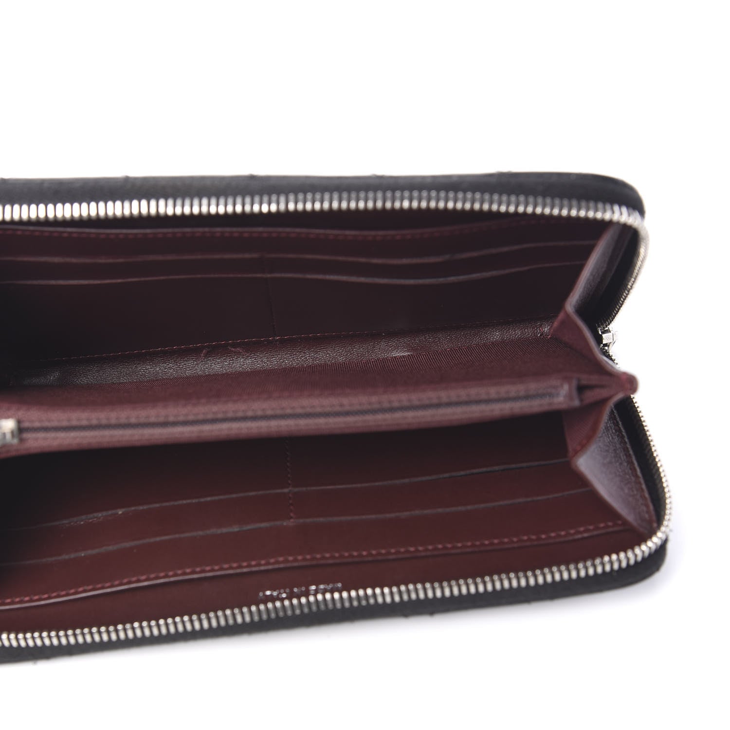 Chanel Lambskin Quilted Large Gusset Zip Around Wallet Black 4 of 7