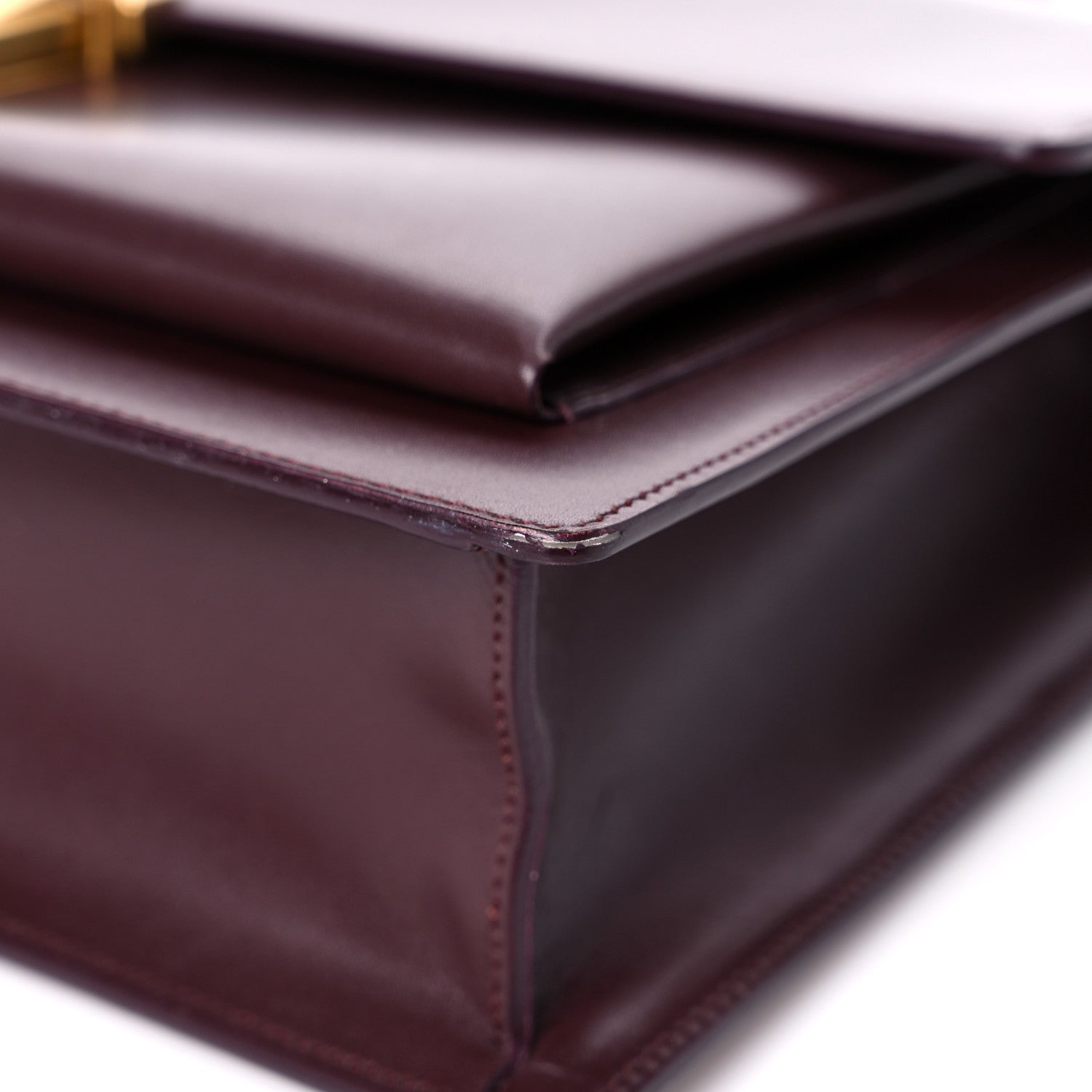 Saint Laurent Calfskin Large Highschool Satchel Burgundy 9 of 16