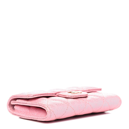 Chanel Iridescent Caviar Quilted Flap Card Holder Rose Pink 3 of 14