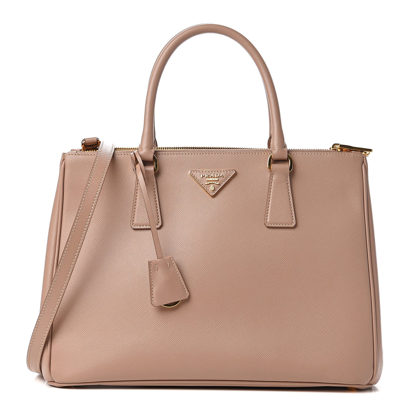 Saffiano Medium Galleria Double Zip Tote Cipria
