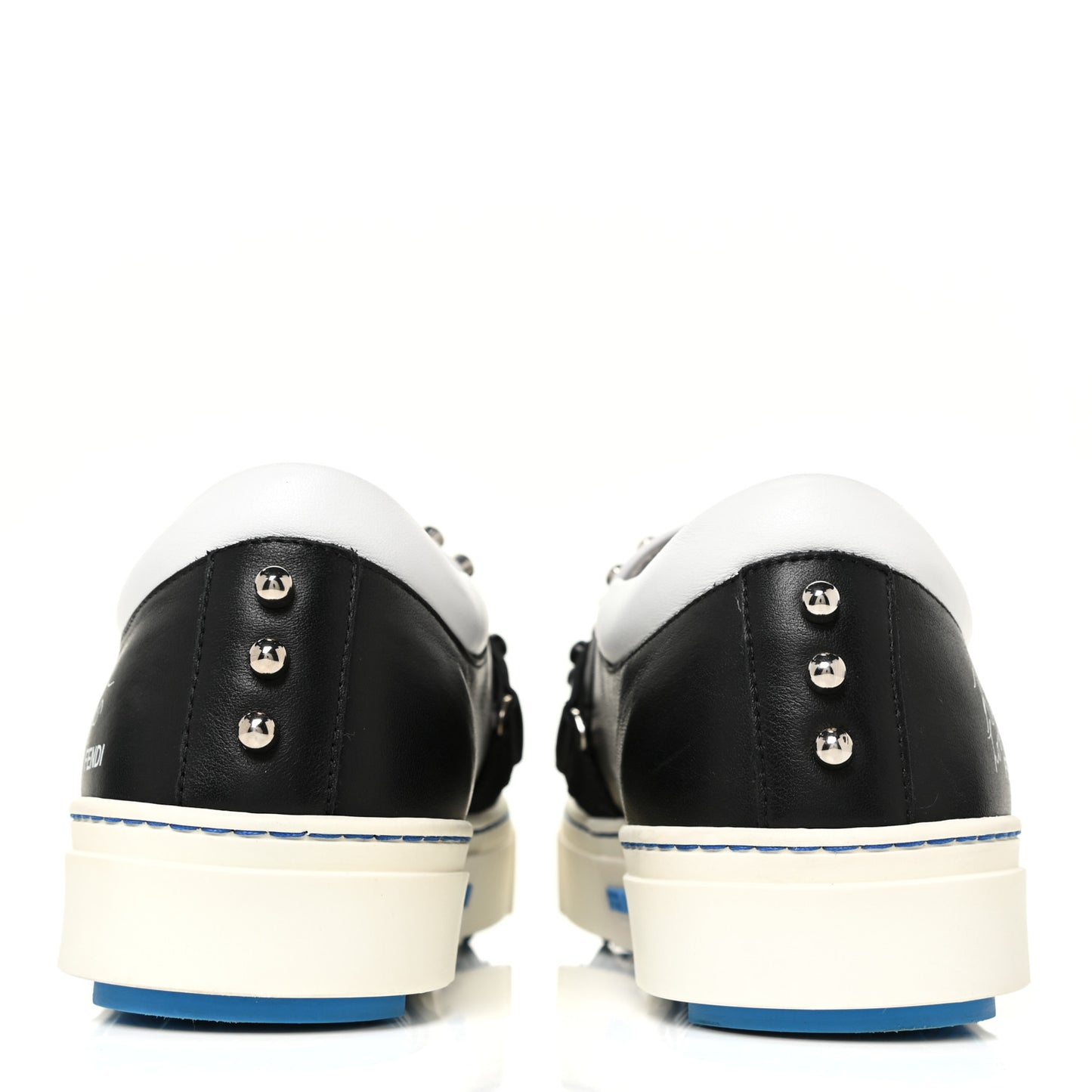 Calfskin Studded Karlito Slip On Sneaker 40 Black
