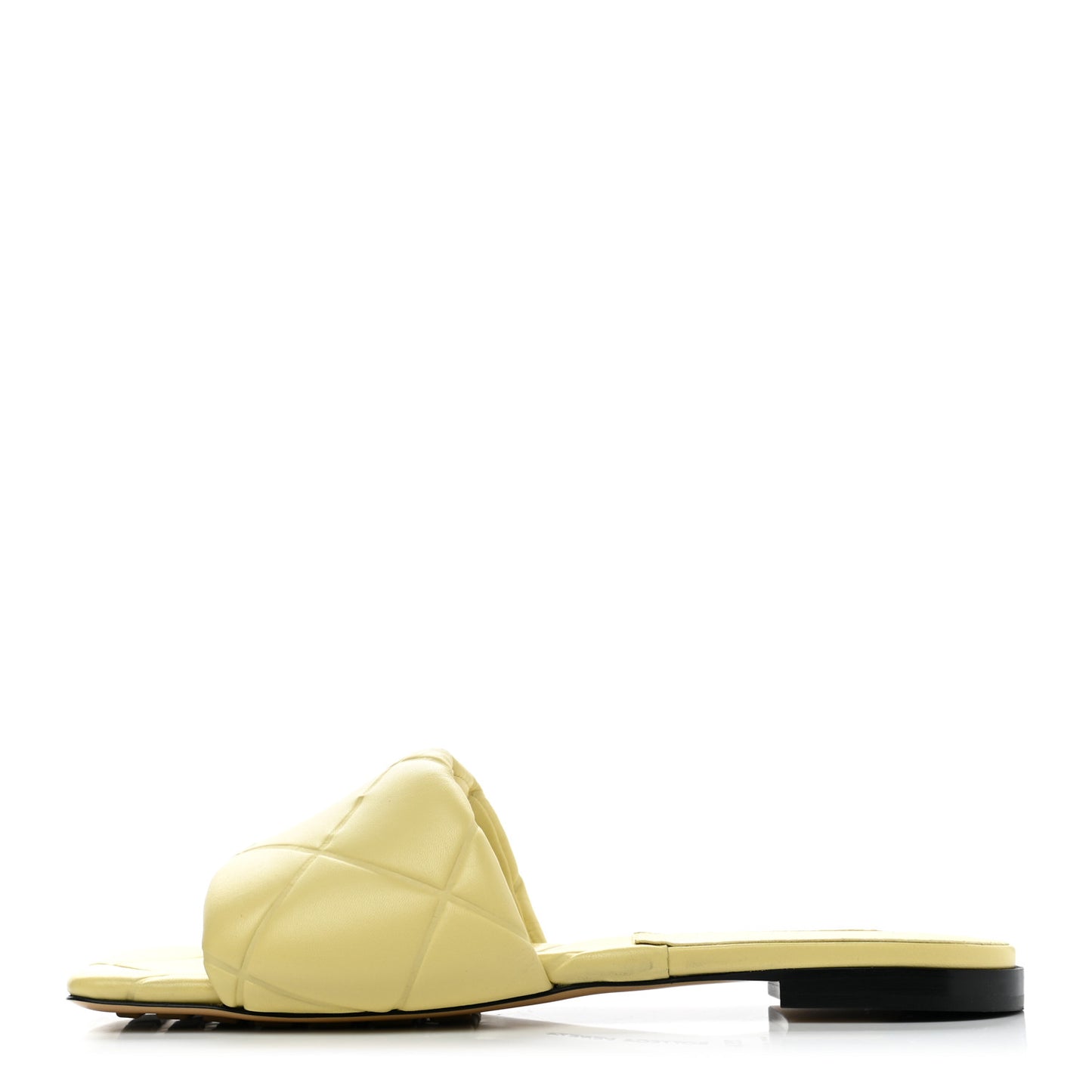 Nappa Quilted Rubber Lido Flat Sandals 39.5 Moon Beam